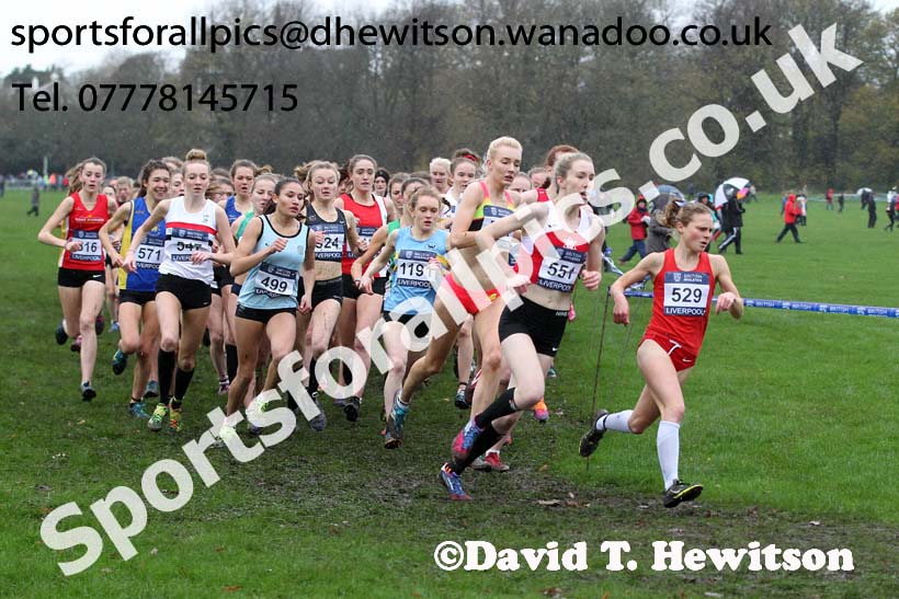 Women under-17s, British Athletics Liverpool Cross Challenge, Sefton Park, Liverpool. Photo: David T. Hewitson/Sports for All Pics